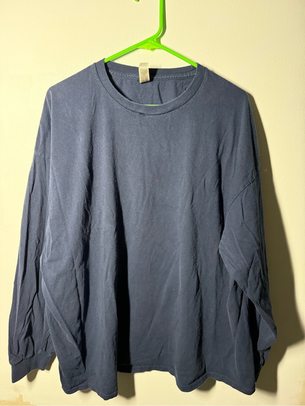 Gildan Navy Long-Sleeve Crewneck Tee